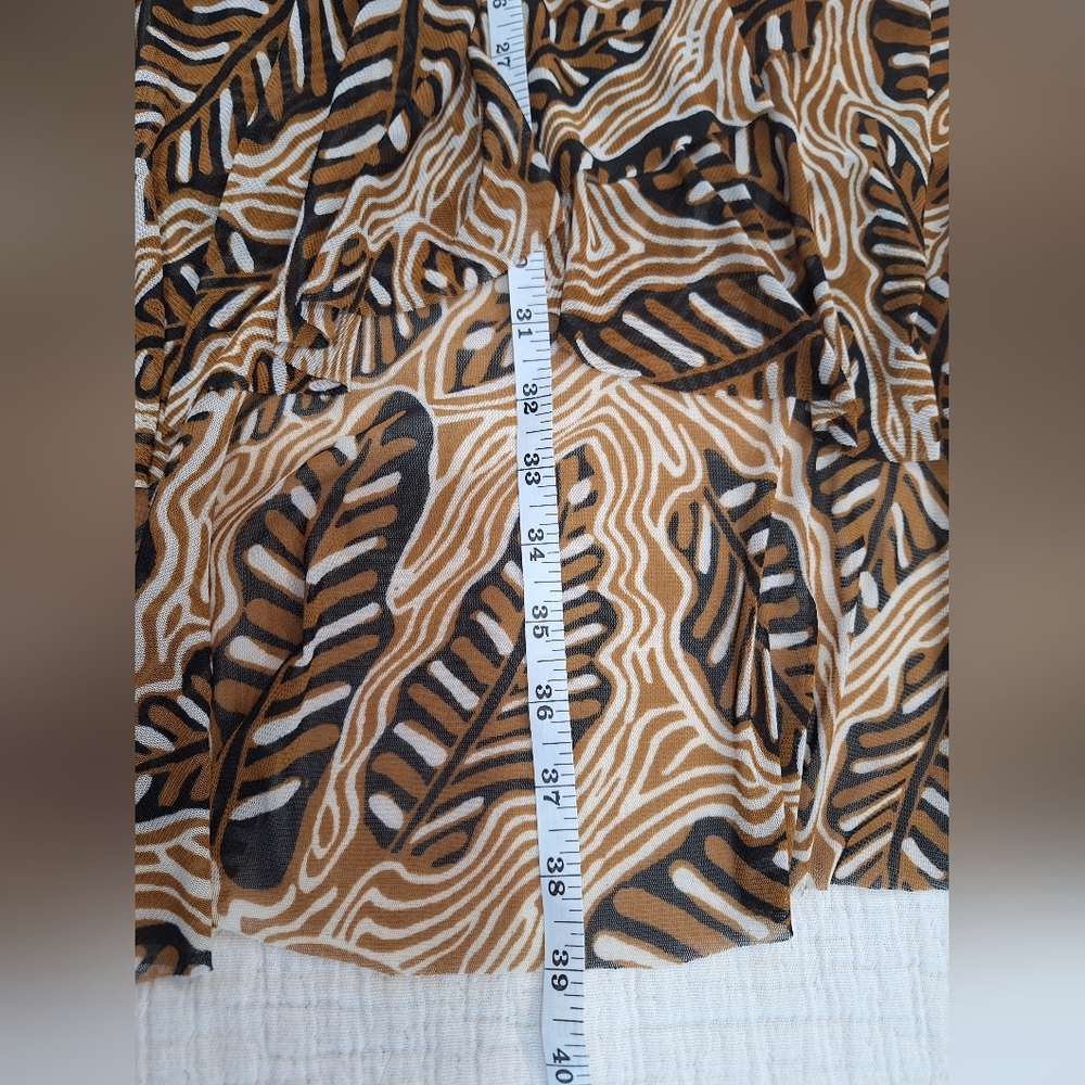 Brown Leaf Patterned Women's Skirt - Picture 7 of 13